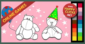 Online Coloring games for Toddlers and Preschoolers. Painting Birthday. Free and fun
