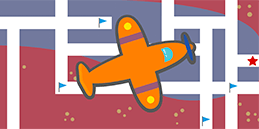 Online educational game for toddlers and preschoolers to play. Free maze game: Airplane