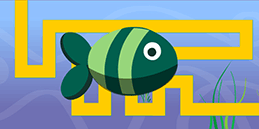 Maze games free online: Fish Maze