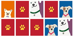 Online Memory Matching Game for Kids: Dogs