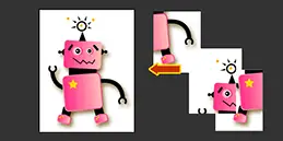 Play Robot Puzzle online for free, 4 pieces jigsaw puzzle for children