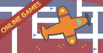 Free educational games for 3 - 6 year old kids. Online maze game to play: Airplane