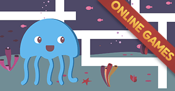 Free educational games for toddlers and preschoolers. Online maze game for kids: Jellyfish