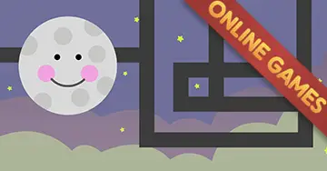 Free maze game for 3 - 6 year old kids: Moon