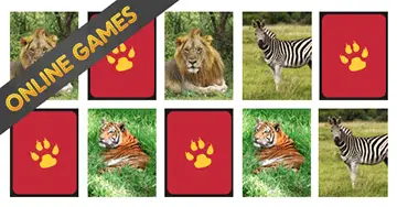 Free Memory Games for Young Children: Jungle Animals