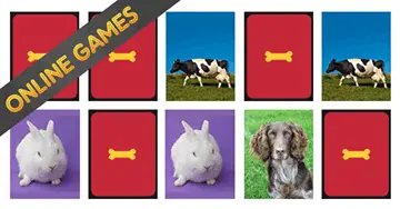 Online Memory Games for Young Kids: Animals