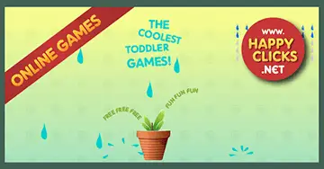 Online game for toddlers and children: Collecting Raindrops