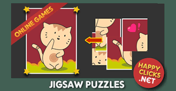 Free puzzle game for toddlers. Simple online puzzle for young children Kitty