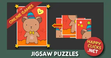 Free fun online puzzles for toddlers and young children. Jigsaw puzzle game: teddy bear