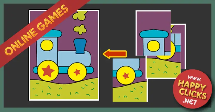 Online puzzle games for toddlers and kindergarten to play: Train