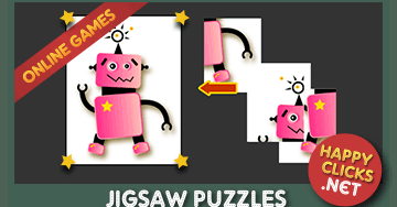 Play Robot Puzzle online for free, 4 pieces jigsaw puzzle for children